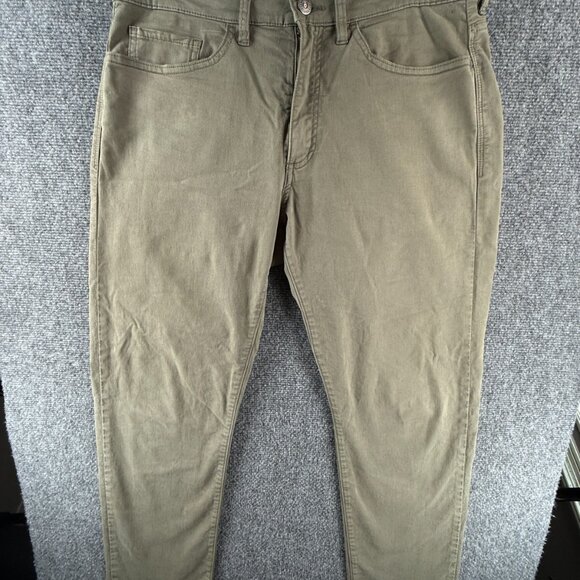 Flint And Tinder Pants Men Green Cotton Twill Chino Straight Fit ACTL 32X31 - Picture 1 of 16